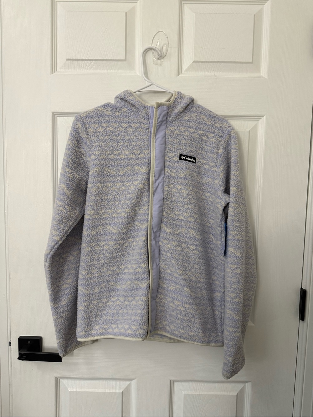 Columbia Girls Winter Warnth Printed Full Zip Sherpa Fleece Hoodie Size Youth XL